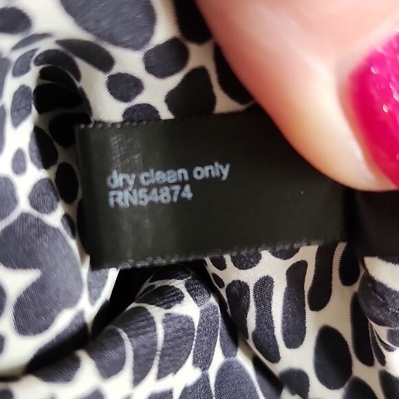 The Limited 100% Silk Sleeveless Black & White, Peplum Tie Back Blouse M - Picture 5 of 6